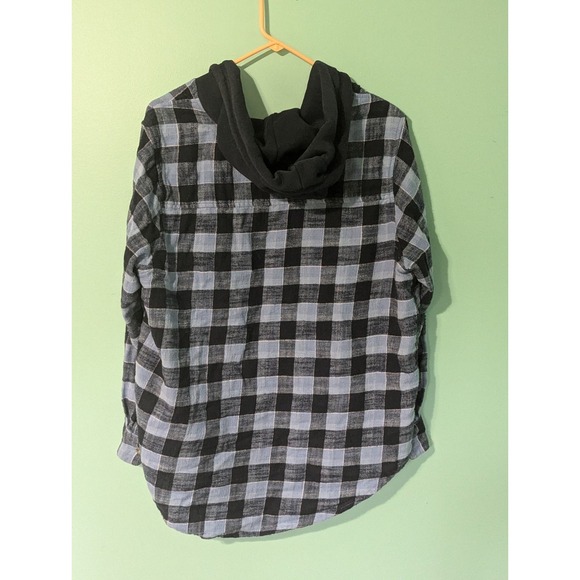 Women's time and tru black and blue flannel large - Picture 5 of 9